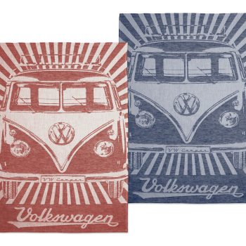 Essuies de vaisselle VW T1 - Rouge et bleu