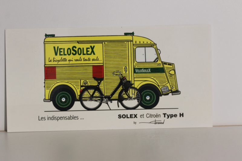 Carte Postale  - Citroën Type H et Solex